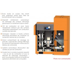 Chaudière à Granulés 24kW MORVAN GM Easy 24 - 522962-522626