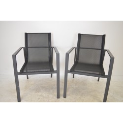 Lot de 2 Fauteuils de Jardin DCB GARDEN Miami ALU-MIAMI-FT