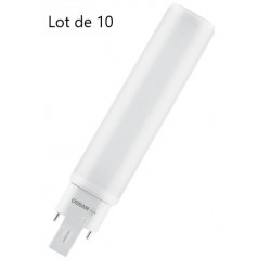 Lot de 10 Ampoules à LED 7W OSRAM DULUX D/E 18 G24q-2 840 770lm