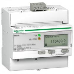 Compteur d'Energie SCHNEIDER ELECTRIC Acti9 iEM 63A Triphasé Multi-Tarif Alarme Modbus - A9MEM3155