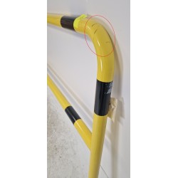 Barrière de Sécurité Monobloc à Sceller Longueur 2m Tube Ø59mm Jaune et Noir pas cher