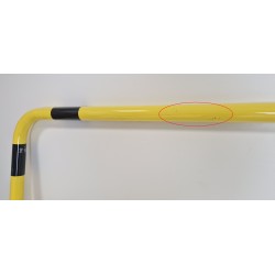 Barrière de Sécurité Monobloc à Sceller Longueur 2m Tube Ø59mm Jaune et Noir pas cher.