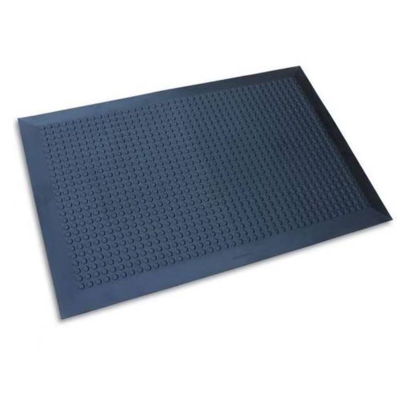 Tapis Anti-Fatigue Ergonomique ERGOMAT Lisse Nitrile Pour Milieu Industriel 50x200cm Noir