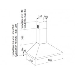 Hotte Décorative Pyramide GLEMGAS 60cm