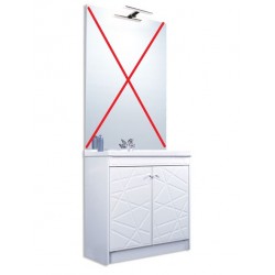 Meuble Sous-Vasque de Salle de Bain GENTE Fasto 550x460x820mm Blanc