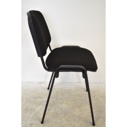 Chaise de Réunion Noire Empilable