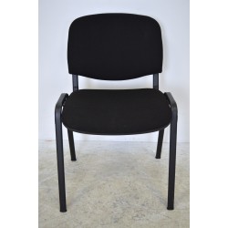 Chaise de Bureau Réunion Noire Empilable