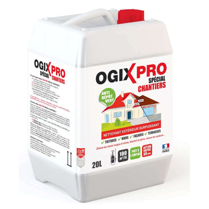 Bidon 20L d'Anti-Dépôt Vert Anti-Mousse OGIX PRO Spécial Chantier