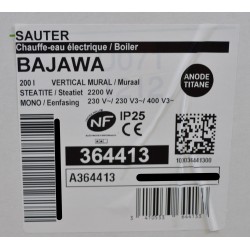 Chauffe-Eau Électrique 200L SAUTER Bajawa 364413