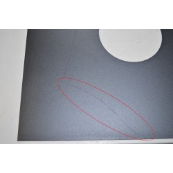 Plaque de Propreté DIXNEUF 20/10 Acier 500X500mm Trou Central Ø155mm Noir Pas cher