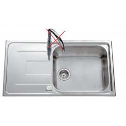 Évier à Encastrer de Cuisine AQUATOP Portofino Inox 1 Bac et 1 Égouttoir - EV48011