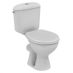 Pack WC PORCHER Noé au Sol Sortie Horizontale Avec Abattant Thermodur, Réservoir et Double Chasse 3/6L