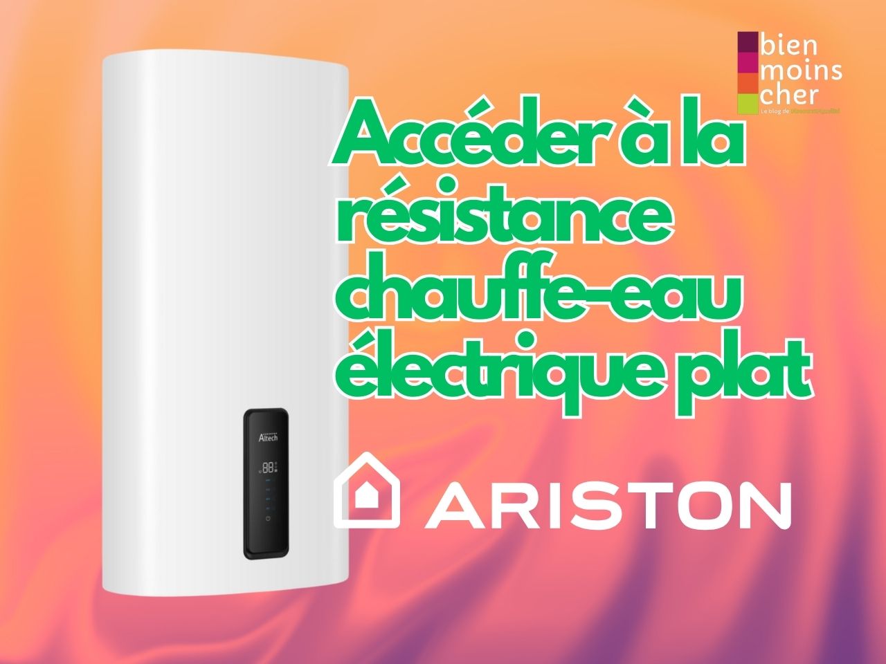 Comment accéder a la résistance chauffe eau électrique plat Ariston​ ?